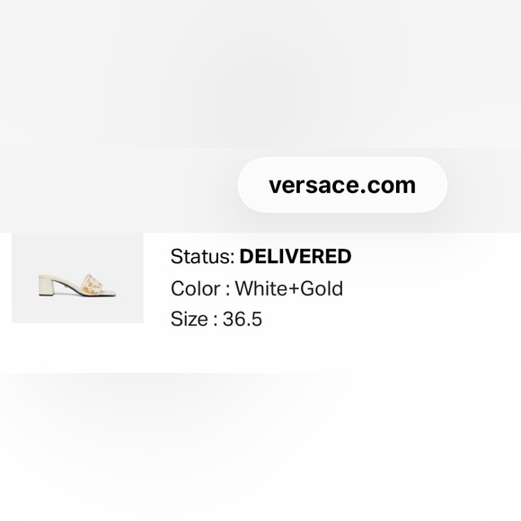 New (Authentic) Versace Cream and Gold Mules US 6.5 - Picture 8 of 11